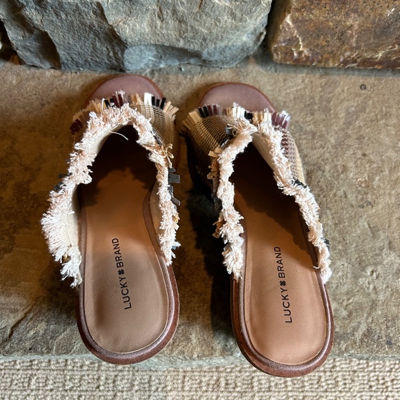 Lucky Brand striped raffia sandals - Picture 5 of 7